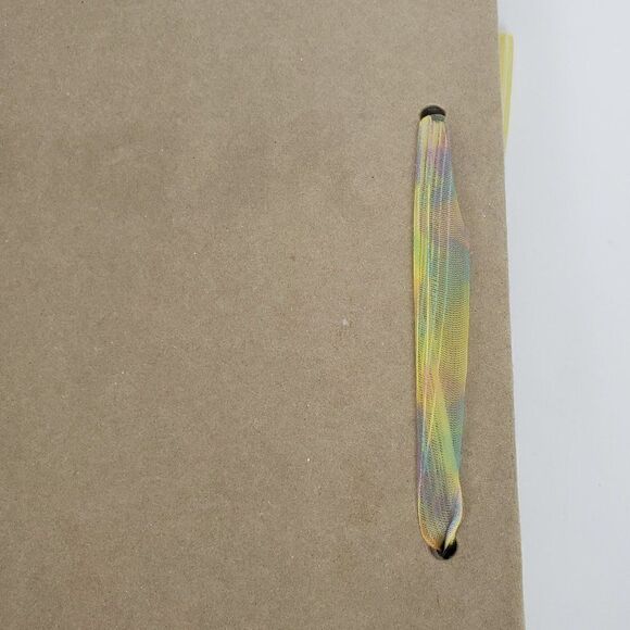 Vintage Handmade in Paris France Recycled Paper Scrapbook Photo Album Ribbon - Picture 8 of 12